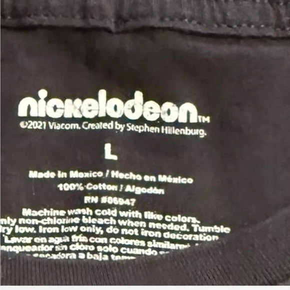 SpongeBob SquarePants Adult Double side Graphic Tee Shirt. Large - Picture 4 of 4